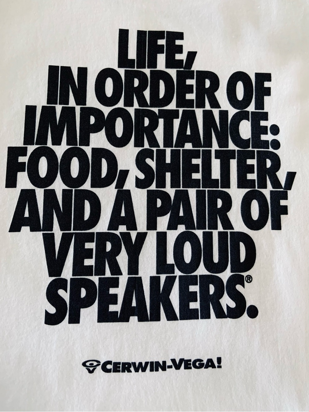 Vintage Cerwin-Vega audiophile tee